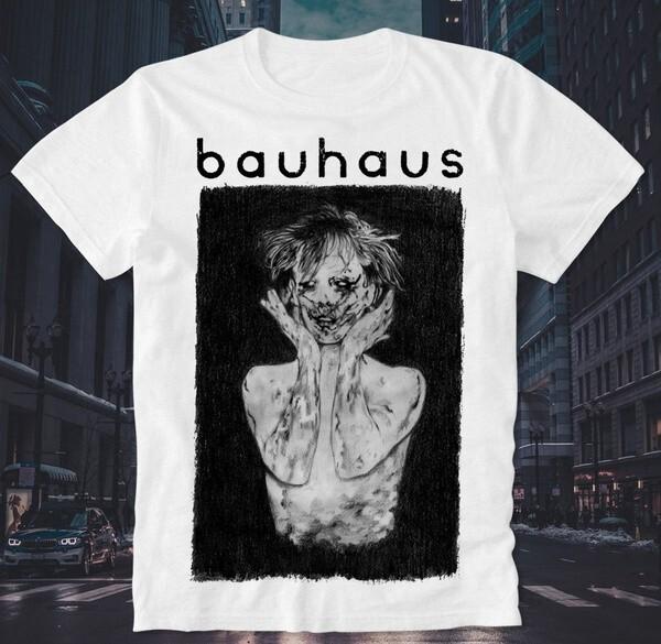 Vintage Bauhaus Music Band Heavy Cotton White All Size Unisex Tee Shirt SE093 Unisex T-Shirt M