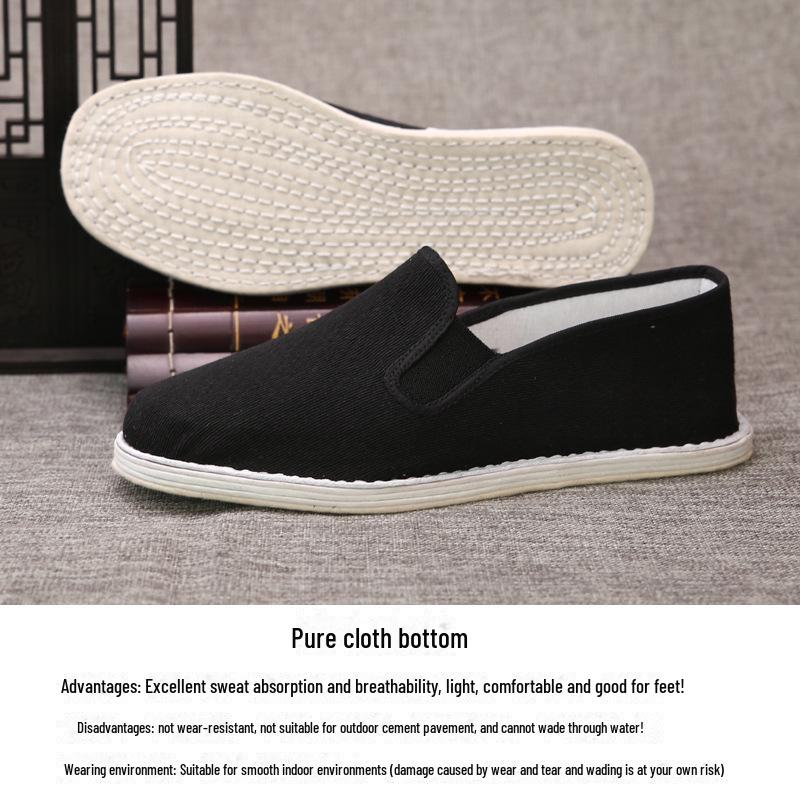 

Мужские туфли ручной работы из ткани Old Beijing — легкие, дышащие, подошва в тысячу слоев 45