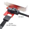 NFHK PCI-Express 4.0 Mini SAS HD SFF-8643 to Oculink SFF-8611 SFF-8612 PCBA Female Adapter with Bracket