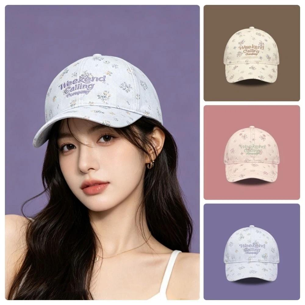 Letter Embroidery Peaked Caps Outdoor Sunshade Sun Hat Sweet Women Baseball Cap Women