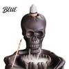 Skeleton Incense Holder Burner Backflow Waterfall Cone Holder Gothic Skull Burner Stick for Halloween Home Decor Meditation Accessory