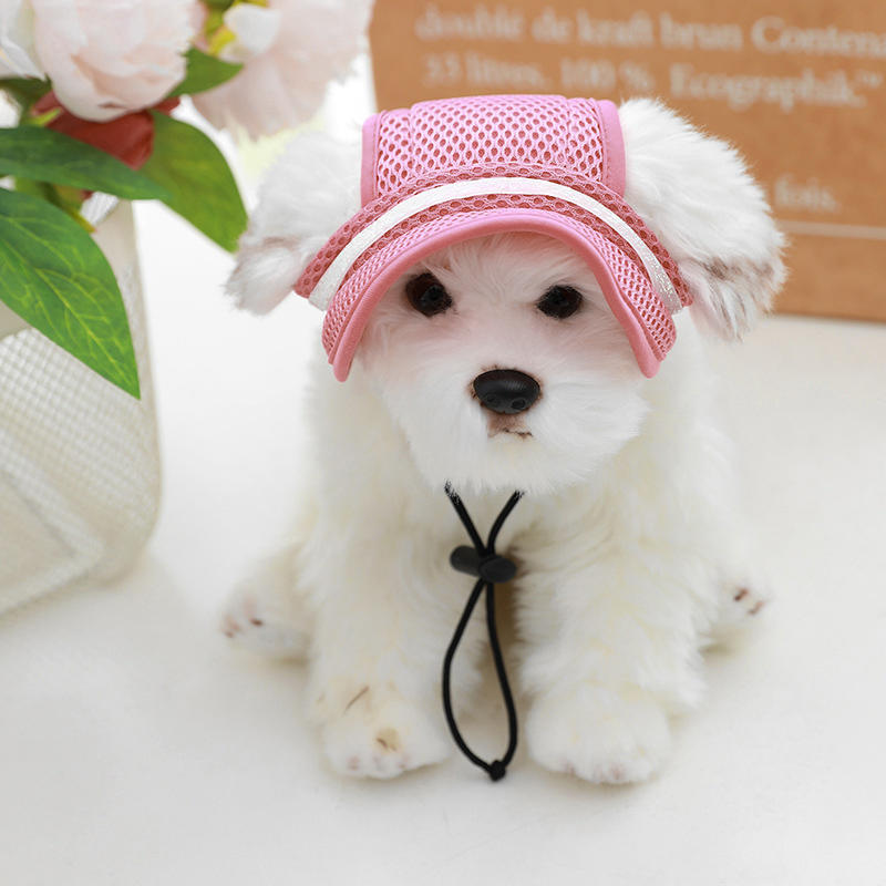 Pet Dog Cat Cap Breathable Sunhat Cloth Mesh Canvas Hat For Small Medium Dogs Cats Caps Pet Products Summer Hats