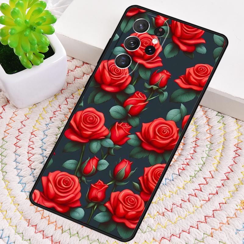 Red Aesthetic TPU Phone Case For Samsung Galaxy note 10 pro S26 S25 S24 S23 S22 Ultra Plus S21 FE S20 Shockproof Cover