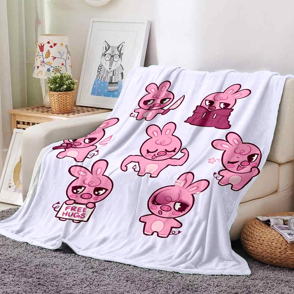 1Pc Kawaii Friends Together Blanket For Couch Bed Plush Cozy Fuzzy Blanket Super Soft Warm Blankets For Fall And Winter 091841