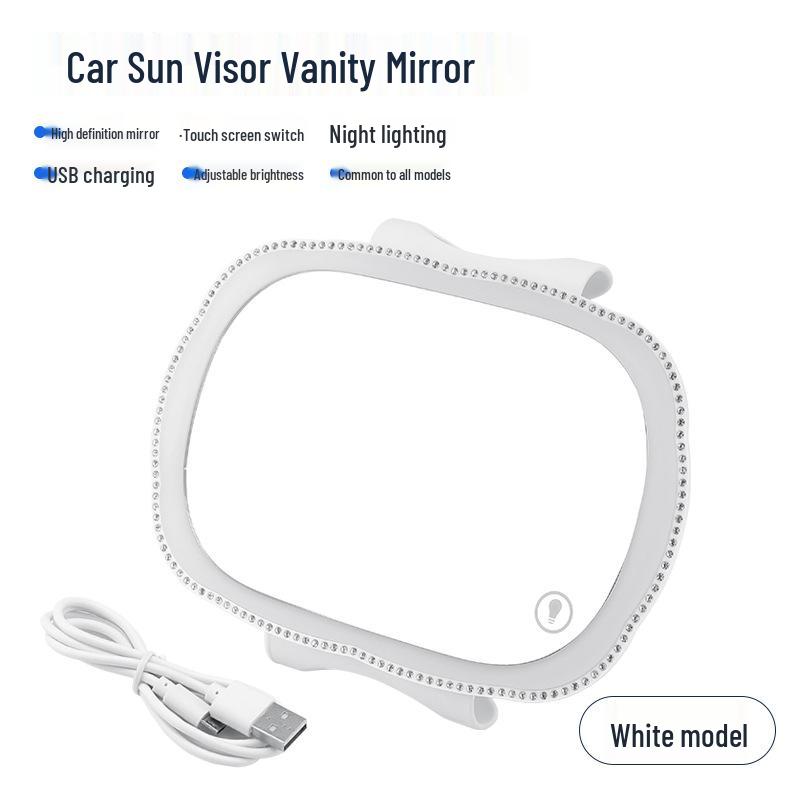 LED Car Vanity Mirror for Passenger Sun Visor