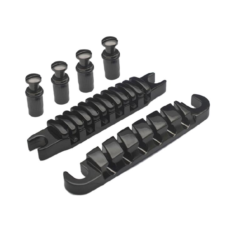 Split Guitar Bridge Tailpiece Electric Guitar Bridge String Space 52MM-10.4x5 Top Hanging String Individual Saddles