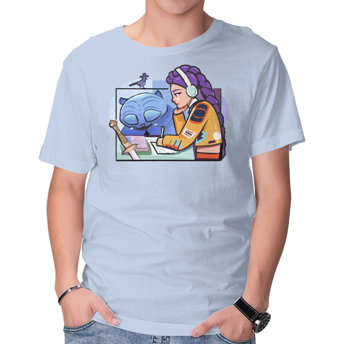 Unisex Crew Neck T-Shirt K-pop Mix Graphic Short Sleeve Casual Tee XS