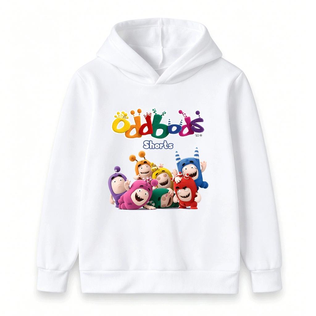 Kids Boys Girls Cartoon Character Print Pullover Hoodie, Casual Long Sleeve Warm Loose Sweatshirt for Toddlers Children Daily Wear Gift