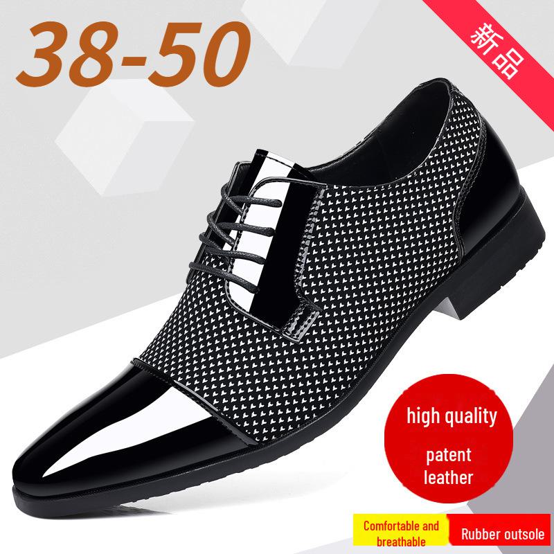 

Осенние мужские кожаные деловые туфли — большие размеры, официальная, повседневная, универсальная кожаная обувь в британском молодежном стиле. 47