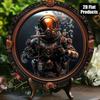 Vintage Nautical Diver Metal Sign 8x8 Inch Round Retro Wall Art Home Office Decor Gift For Dad