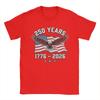 Eagle and American Flag  Years    Anniversary TShirt Summer  Cotton TShirts For Unisex Hippie Casual Tee Shirt