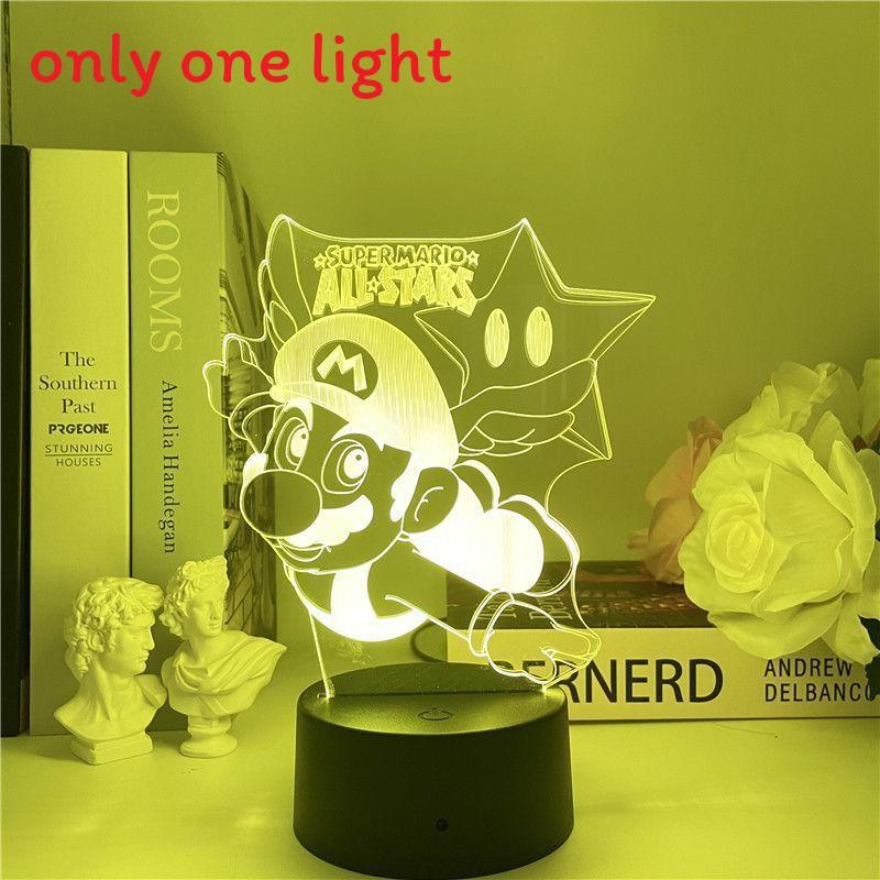 Super Mario Usb Night Light With Color Changing Led For Gaming Room Decor
