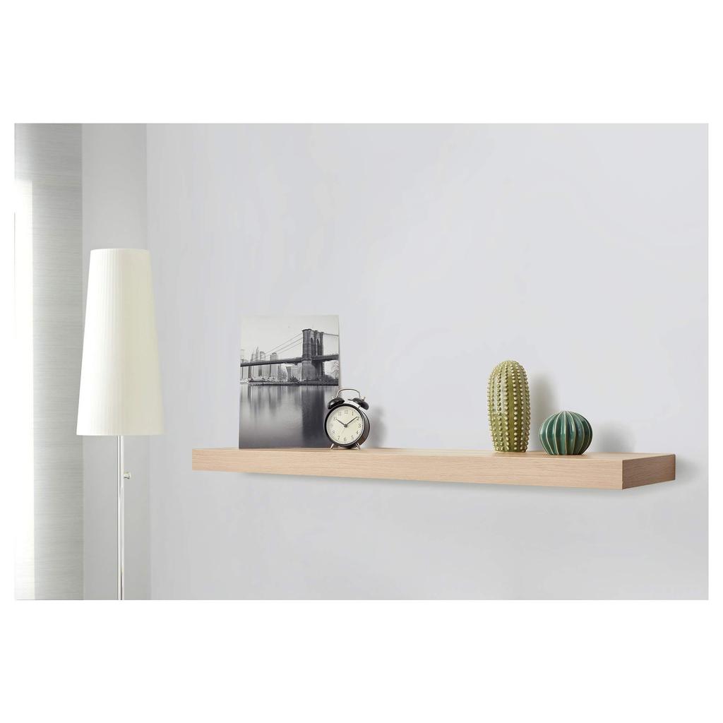 IKEA Wall Shelf 110x26 Cm White Stained Oak Effect LACK (504.182.13)