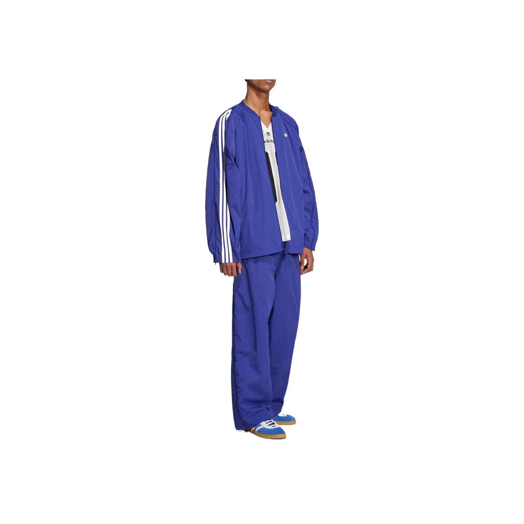 Adidas Оригінали Adilenium Сезон Класична Мода Смугаста Куртка на Блискавці з Довгим Рукавом Чоловіча Куртка Традиційний Індіго JX1617