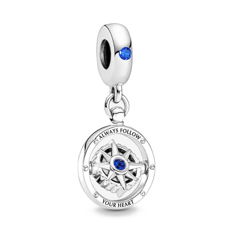 925 Silver Snake Leopard Beads Camera Flower Pendant Charm For European Bracelets DIY Jewelry Gifts