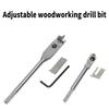 Flat Wood Boring Spade Drill Bit Kit, Easy Adjust Hex Shank Expansive Cutter Set Suitable for Carpentry 15-45mm/22-75mm