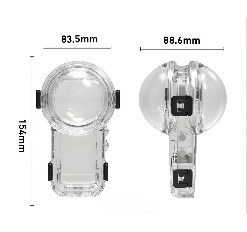 Magnetic Invisible Dive Case for Insta360 X5, Waterproof Housing Cover Underwater Diving Shell for Insta 360 X5 Accessories