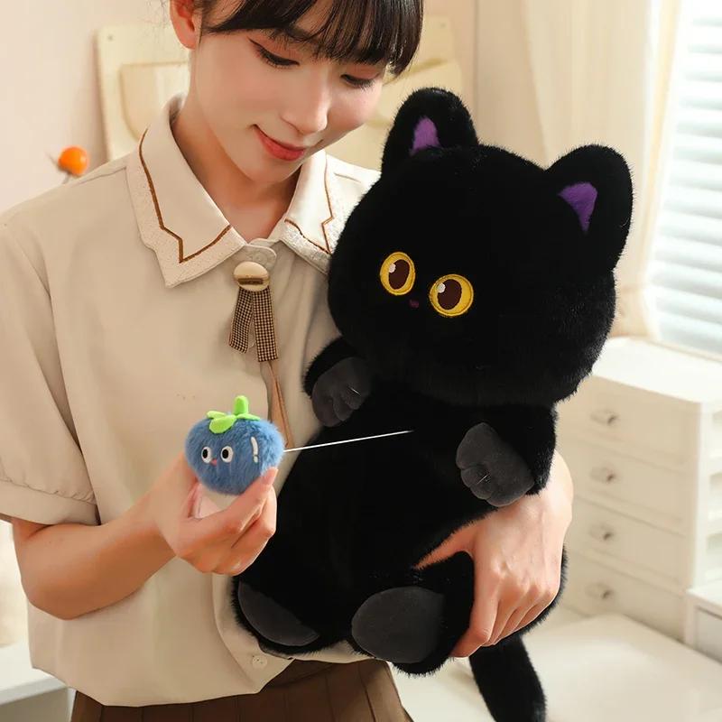40Cm Cute Forest Animals Plush Toy Cat Wolf Bear Plushie Doll Stuffed Soft Accompany Toys Funny Children Birthday Gift