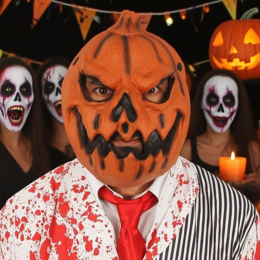 Creativity Pumpkin Halloween Mask Realistic Masquerade Party Mask  Costume Party Supplies