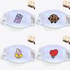 Kpop Bts Atmungsaktive Baumwollmischung Gesichtsmaske Mit Cartoon-Druck Für Täglichen Sonnenschutz