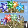 22Cm Six-Leaf Stripes Solid Color Small Plastic Hand-Held Windmills Garden Plant Flower Repellent Windmill Outdoor Decoration