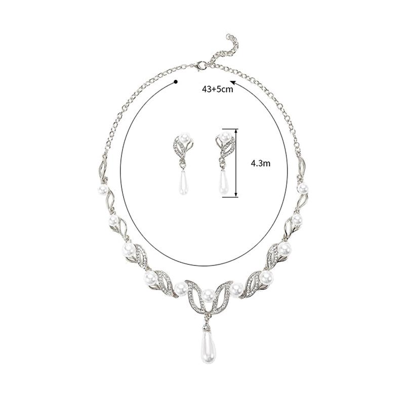 

Женский свадебный сезон, набор украшений из 3 предметов: ожерелье с цветком из искусственного жемчуга и серьги, подарок на свадьбу, свидание, вечеринку, праздник-8916