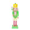 Seasonal Candy Colored Nutcrackers Figurine Wooden Holiday Decoration with Classical Character and Freestanding Base for Tabletop Mantel Decors