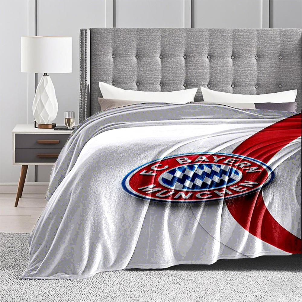 Bayern Munich Logo Design Flannel blanket for bedroom, living room, sofa, and nap