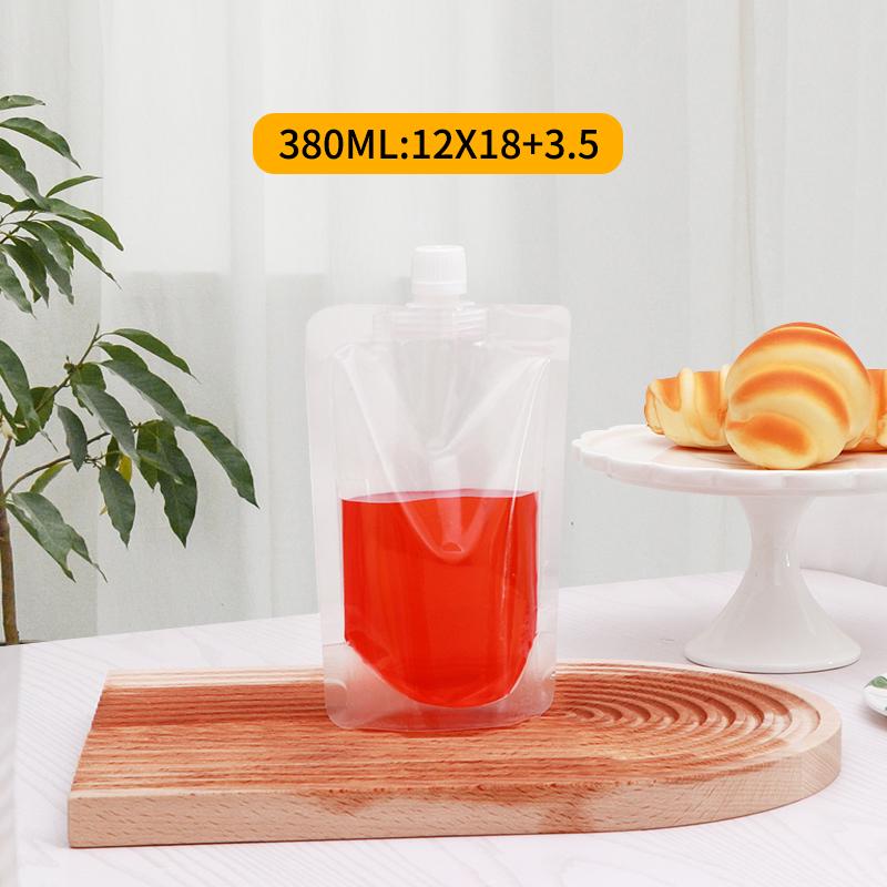 Large Transparent Spout Pouch for Cereal, Grain, Milk Tea, or Soy Milk Portioning and Sealing