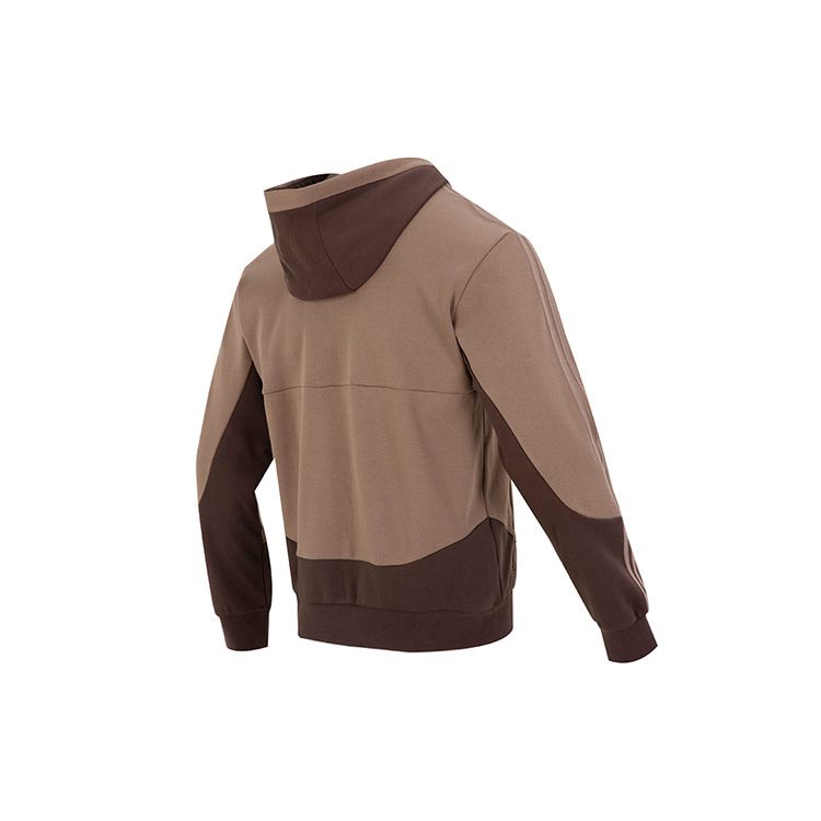 Adidas Essentials 3-Stripes Sports Casual Hooded Jacket Men Outerwear Coffee IA6966