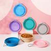 600ML Pet Bowl Collapsible Dog Pet Folding Silicone Bowl Dog Bowls Portable Food Container Feeder Dish Bowl Pet Supplies