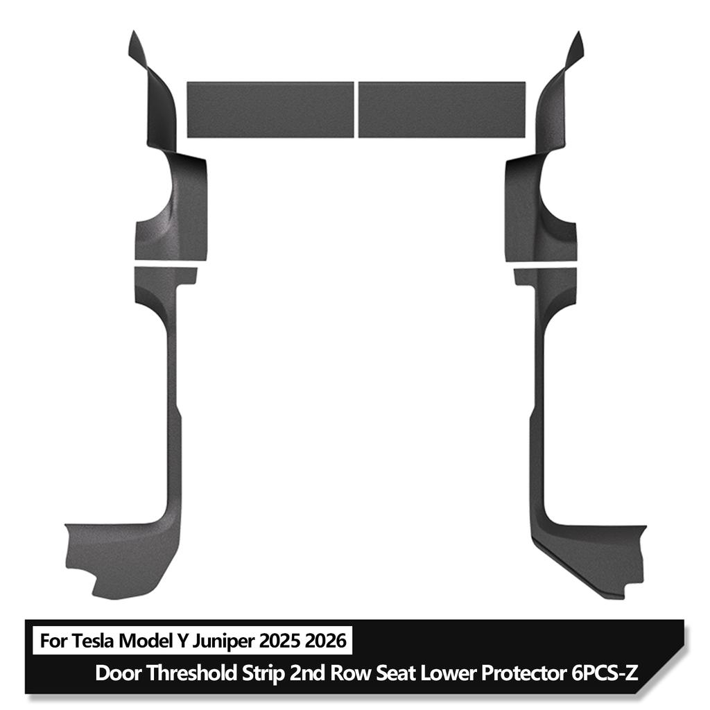LUCKEASY Left Drive for Tesla Model Y Launch 2025 2026 Juniper Central Control Side Anti-kick Pad TPE Door Sill Strip Guard