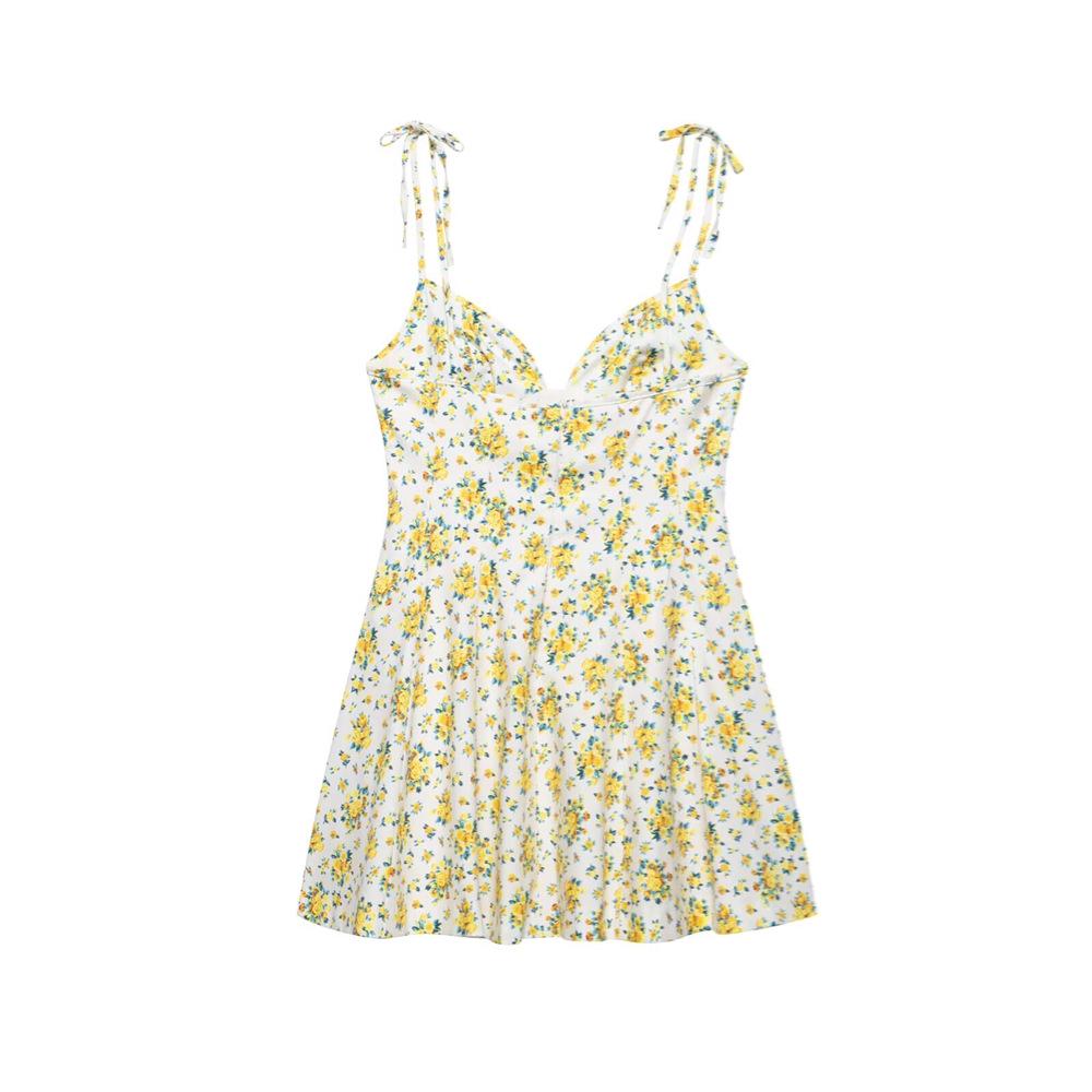 2025 Spring/Summer Floral Print Slimming Camisole Dress for Women