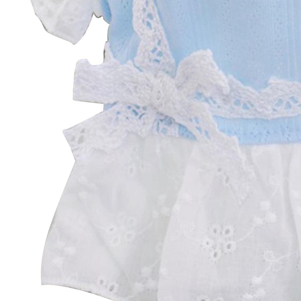 Dog Princess Dress Polyester Soft Breathable Fashionable Puppy Dress Skirt for Spring and Summer Blue XL