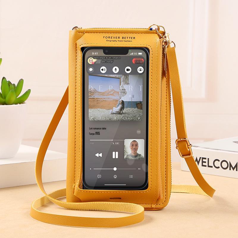 2023 Women's Anti-theft Touchscreen Mini Crossbody Phone Bag Wallet - Transparent, Drop-proof, and Multifunctional.