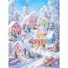 Winter Cabin Full 11CT DIY Stamped Cross Stitch Kits 40x55cm Embroidery Needlepoint Starter Kits for Adults Home Decor