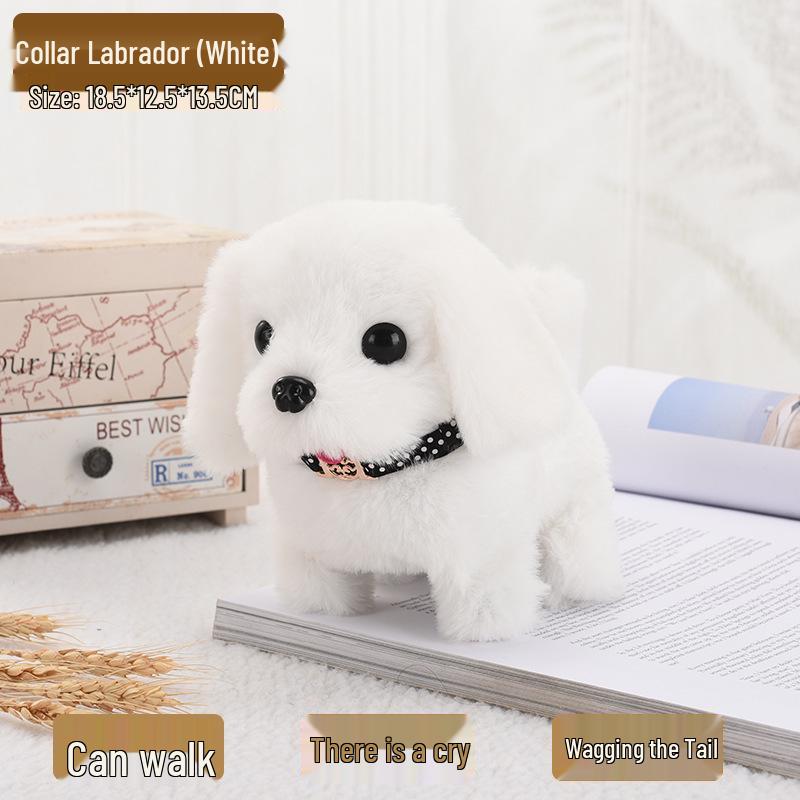 Interactive Walking & Barking Plush Puppy Robot Toy