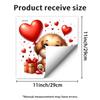 Dog Holding Flowers and Hearts Static Cling Window Stickers No Glue Needed for Bedroom Living Room Balcony Removable Reusable