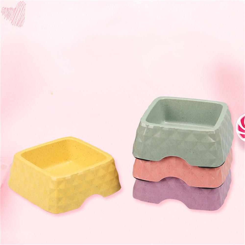 Bamboo Fiber Pet Single Bowl Small Dogs Puppy Feeding Food Drinking Water Bowls Non-Slip Cat Feeder Indoor Kitten Tableware