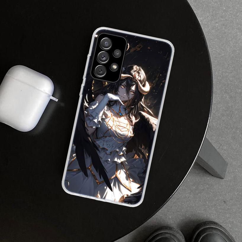 Albedo Overlord Anime Phone Case Cover for Samsung Galaxy A12 A22 A32 A52 A72 A02S A51 A50S A31 A20S A10S Note 20 Ultra 10 Plus