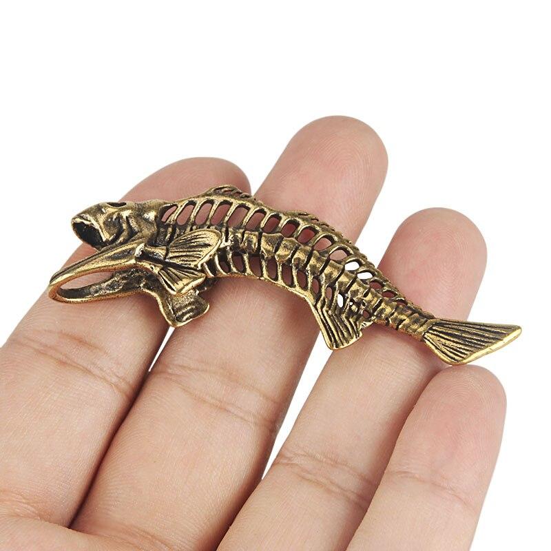 Breloc Vintage din Alamă Os de Pește DIY Paracord Cheie Auto Pandantiv Coardă Accesorii Inel de Chei Agățat