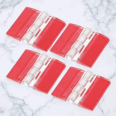 4Pcs Clear Acrylic Self Adhesive Hinges Flexible Replacement for Small Box Cabinet Drawer Door Furniture Small Hinges
