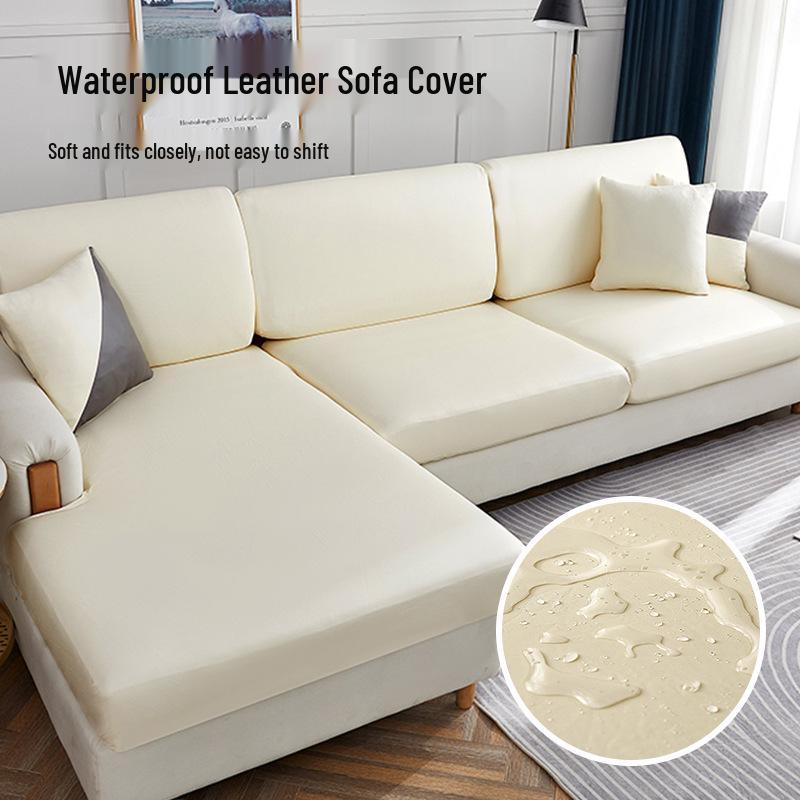 Solid Color Waterproof Elastic Sofa Cover - Modern & Simple Design