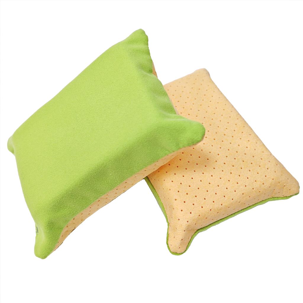 1PCS Multifunctional Car Cleaning Sponge Block Non-woven Double-sided Velvet Sponge Block Car Glass Cleaning and Defogging Sponge Wipe