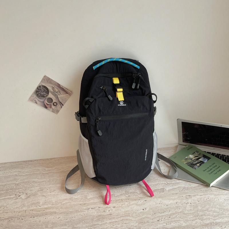 Schoolbag simple color matching backpack women's 1011 new large capacity hiking bag outdoor travel backpack