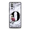 Letters Flower English Marble Phone Case For Xiaomi Redmi Note 14 13 5G 10 11 12 Pro Plus 4G 14C 13C 12C 10C Black Cover