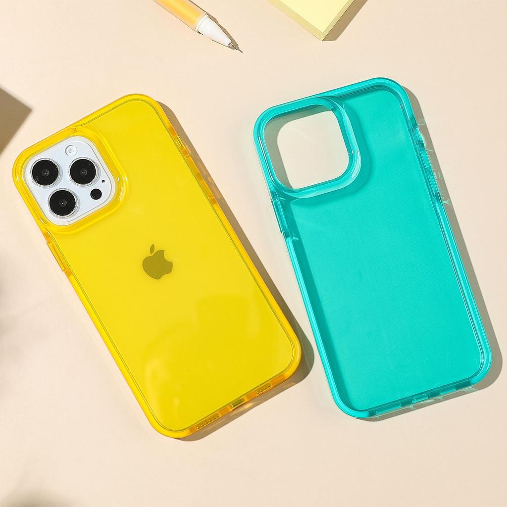 For Iphone 13 14 15 Pro Max Ins Transparent Case Four Sided Anti Fall Covers Protective TPU+TPE Soft Shell Anti Scratch Case