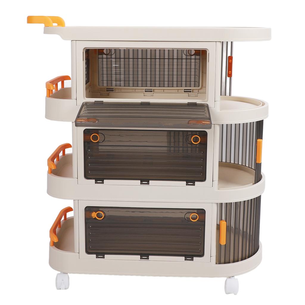 Rolling Utility Cart Multi Tier Large Capacity Easy To Install Multifunction Rolling Storage