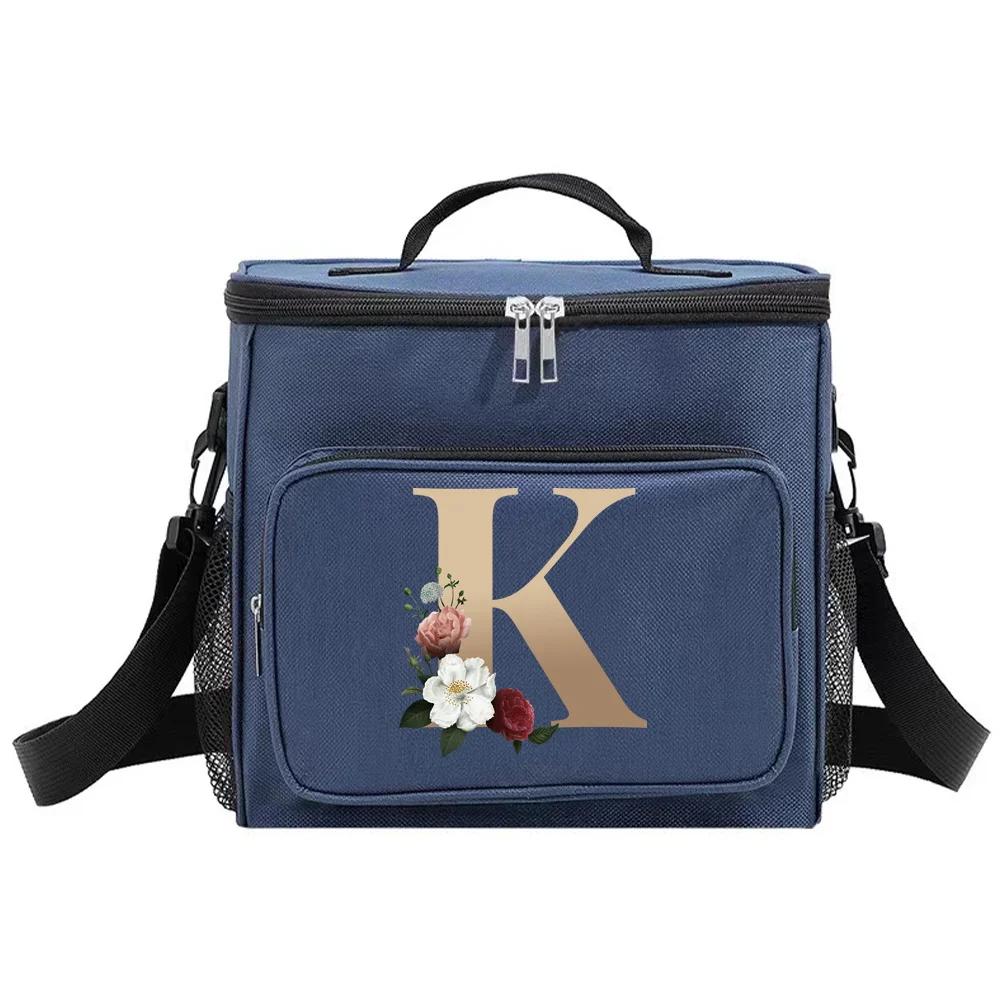Lunch Bag Insulated Bags Cooler Box Thermal Organizer Handbag Camping Shoulder Storage Lunchbag for Men and Women Gold Series