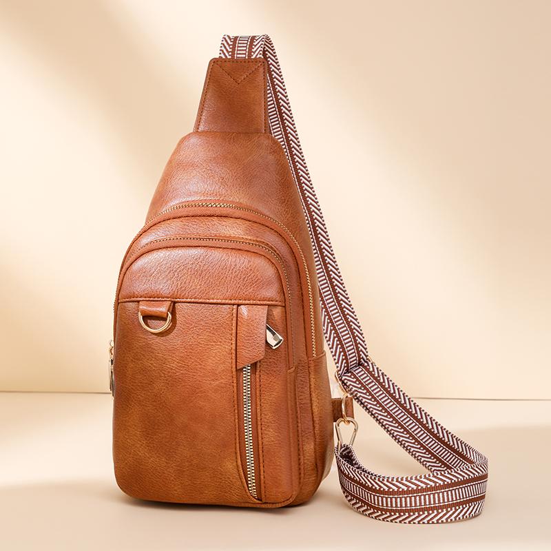 Kožená taška přes rameno Taška přes rameno Multifunkční voděodolná crossbody taška pro ženy